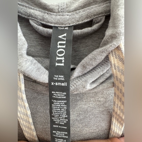 Vuori XS Gray Camo Lightweight Pullover Hoodie - Picture 3 of 5
